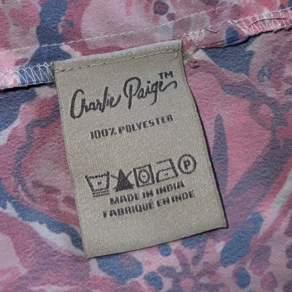 Charlie Paige Tropical Off Shoulder Dress Polyester L/XL - Picture 4 of 6